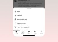 LinkedIn добавила отдельную кнопку для жалоб на сгенерированный ИИ-контент низкого качества